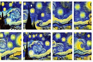 Starry night tattoo idea