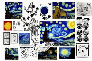 Starry night tattoo idea