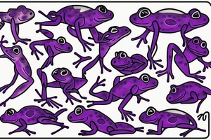 purple frog with a gun tattoo idea
