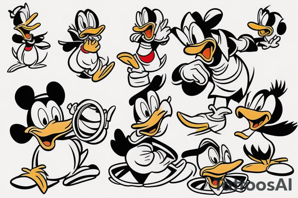 donald duck tattoo idea