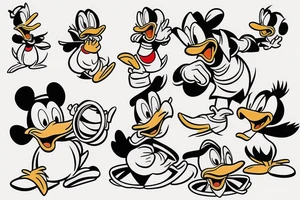 donald duck tattoo idea