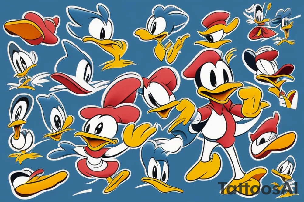 donald duck tattoo idea