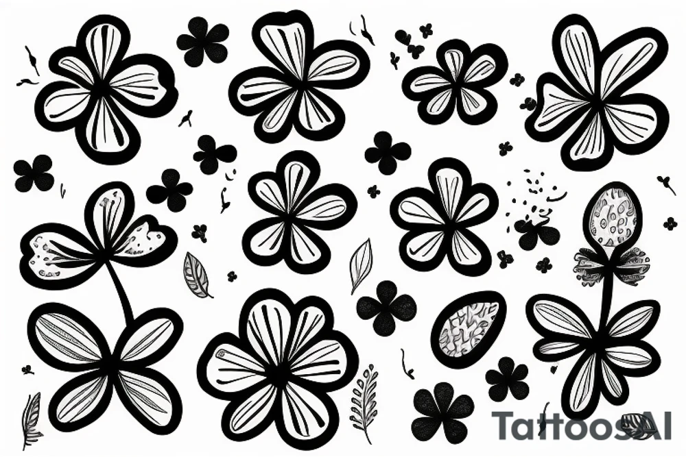 Four-leaf clover tattoo idea