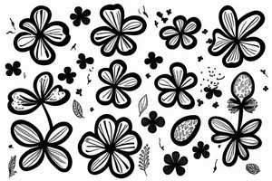 Four-leaf clover tattoo idea
