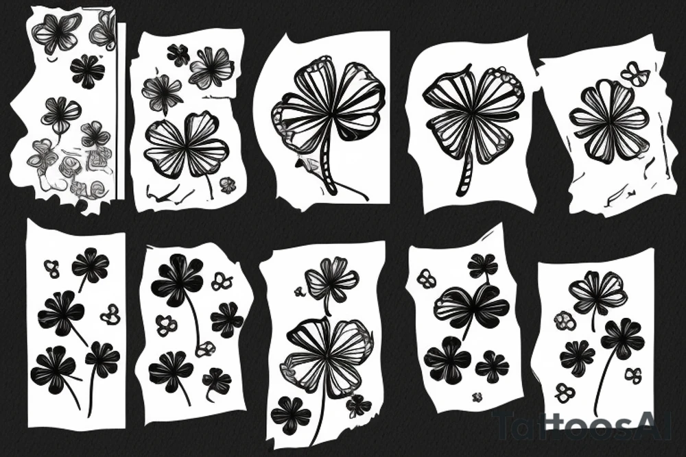 Four-leaf clover tattoo idea