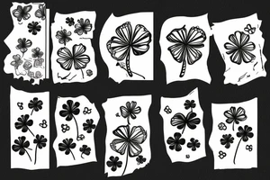 Four-leaf clover tattoo idea