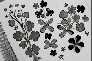 Four-leaf clover tattoo idea