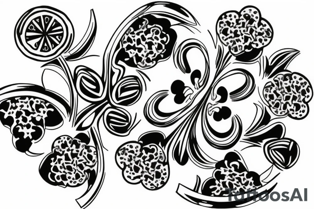Four-leaf clover tattoo idea