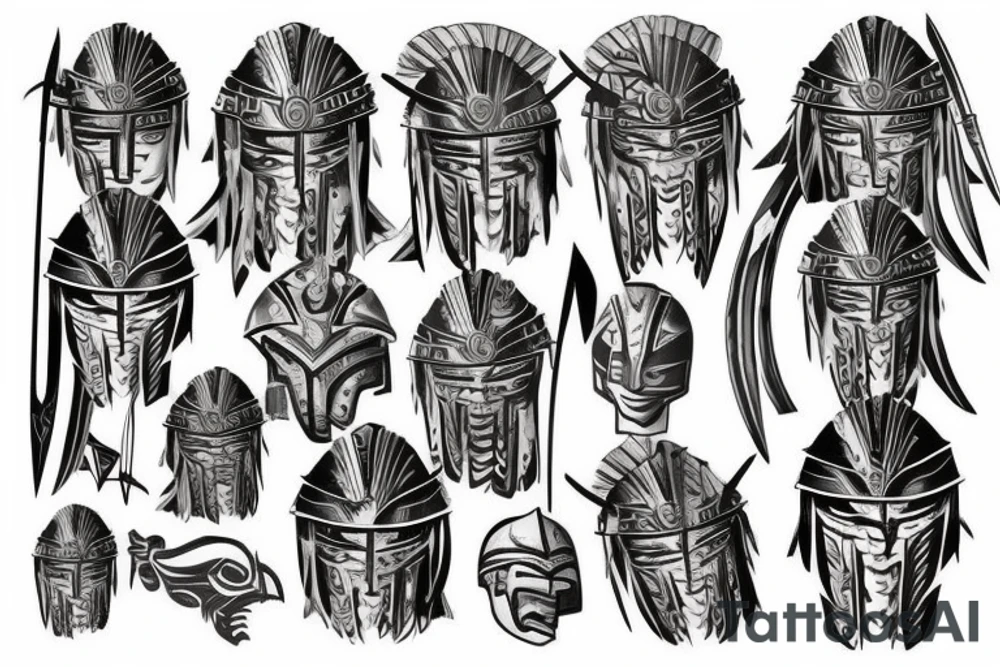 Spartan warrior tattoo idea