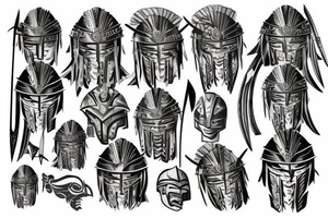 Spartan warrior tattoo idea