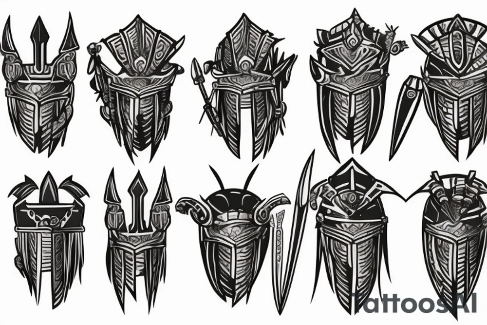 Spartan warrior tattoo idea