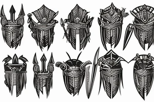 Spartan warrior tattoo idea