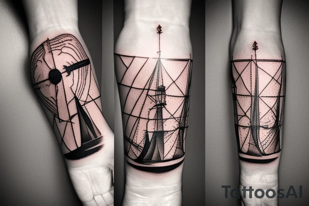 long tree with russian flag and great history tattoo idea