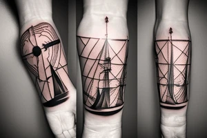 long tree with russian flag and great history tattoo idea