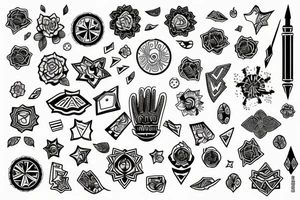 Буквы SMOL tattoo idea