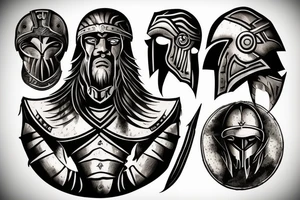 Spartan warrior tattoo idea