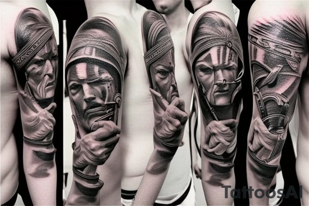 Spartan warrior tattoo idea
