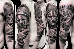 Spartan warrior tattoo idea