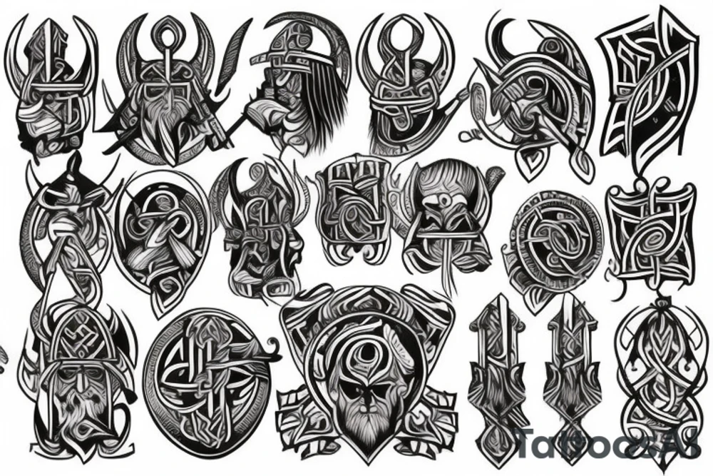full hand viking tatoo tattoo idea