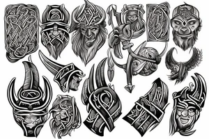 full hand viking tatoo tattoo idea