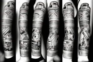 robot art tattoo idea