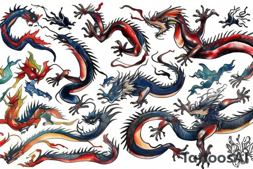 Dragon in book tattoo idea