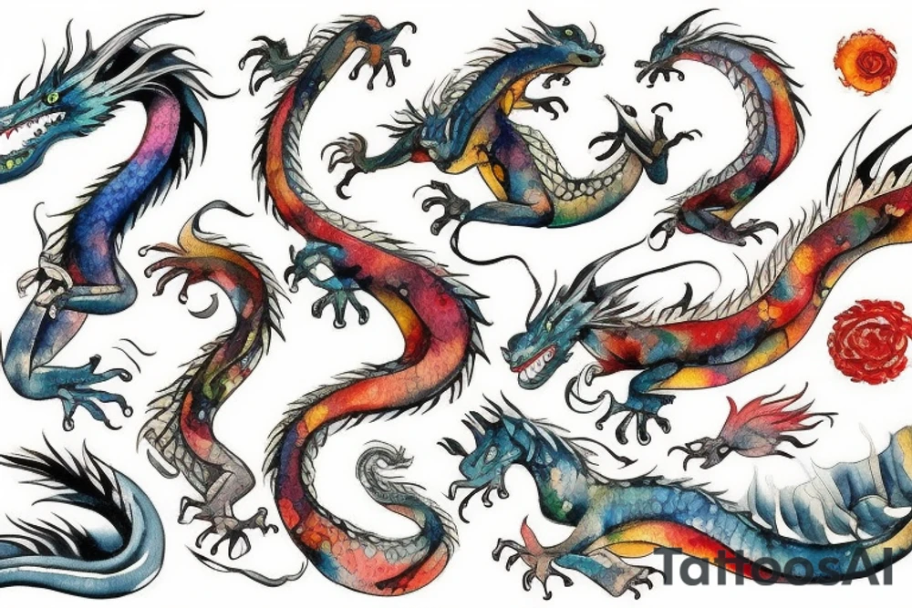 Dragon in book tattoo idea