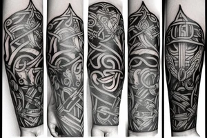 full hand viking tatoo tattoo idea