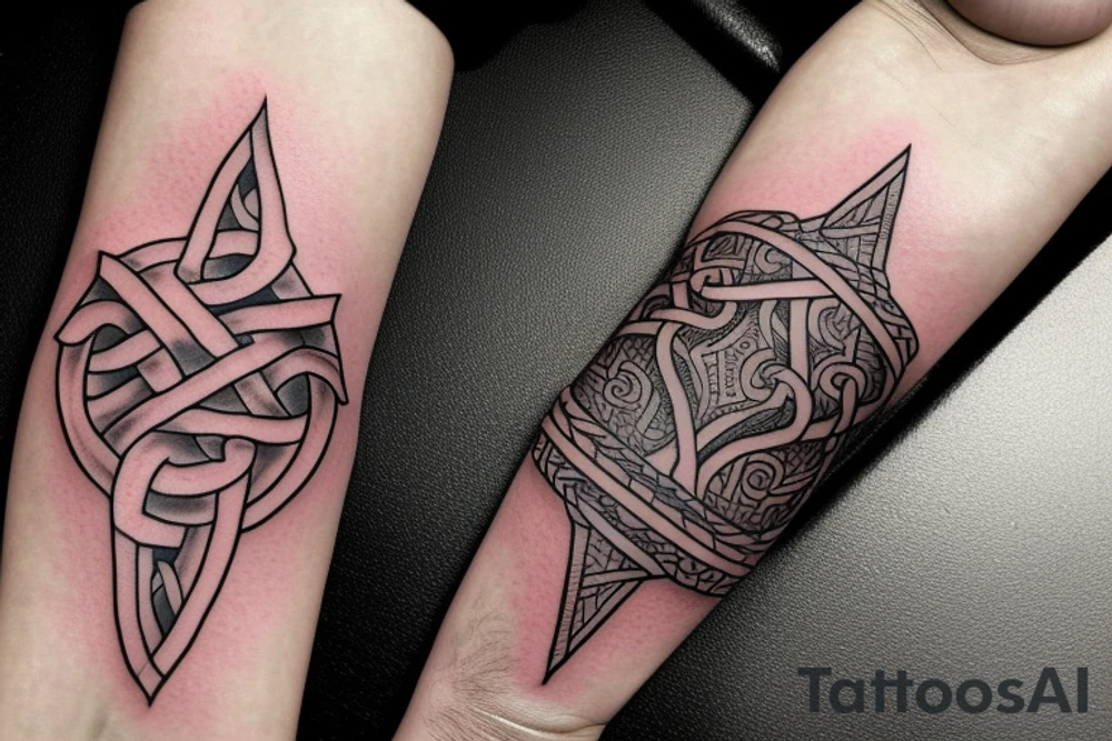 full hand viking tatoo tattoo idea