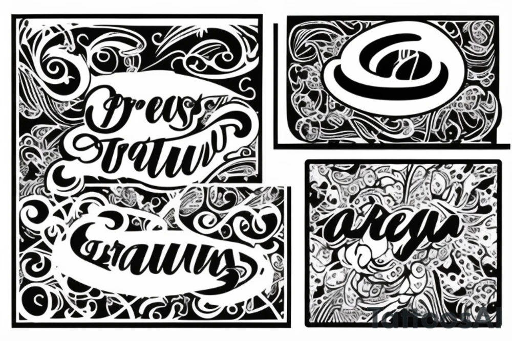 Letter work that says breelyn tattoo idea