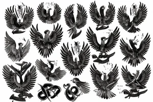 Black eagle tattoo idea