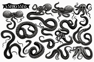 Octopus snakes tattoo idea
