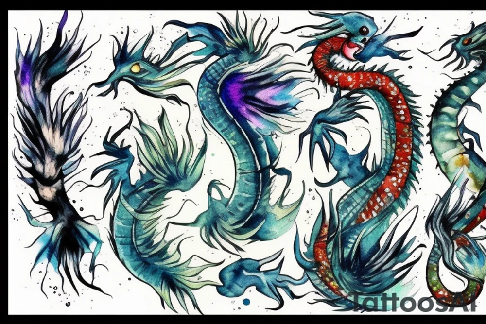 Water dragon tattoo idea
