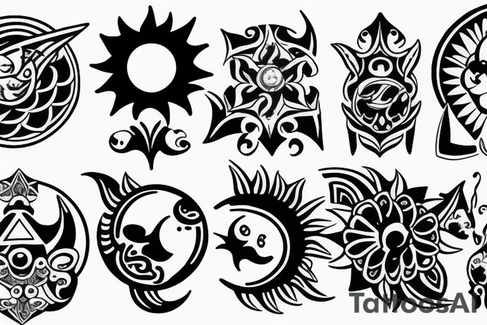 Couple tattoos, Sun and moon tattoo idea
