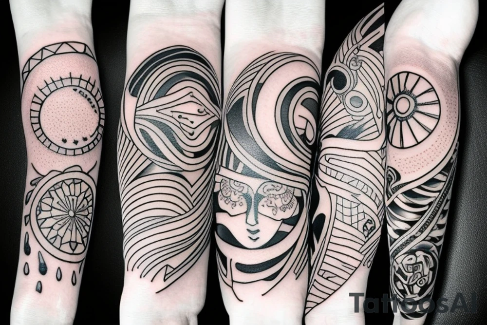Couple tattoos, Sun and moon tattoo idea