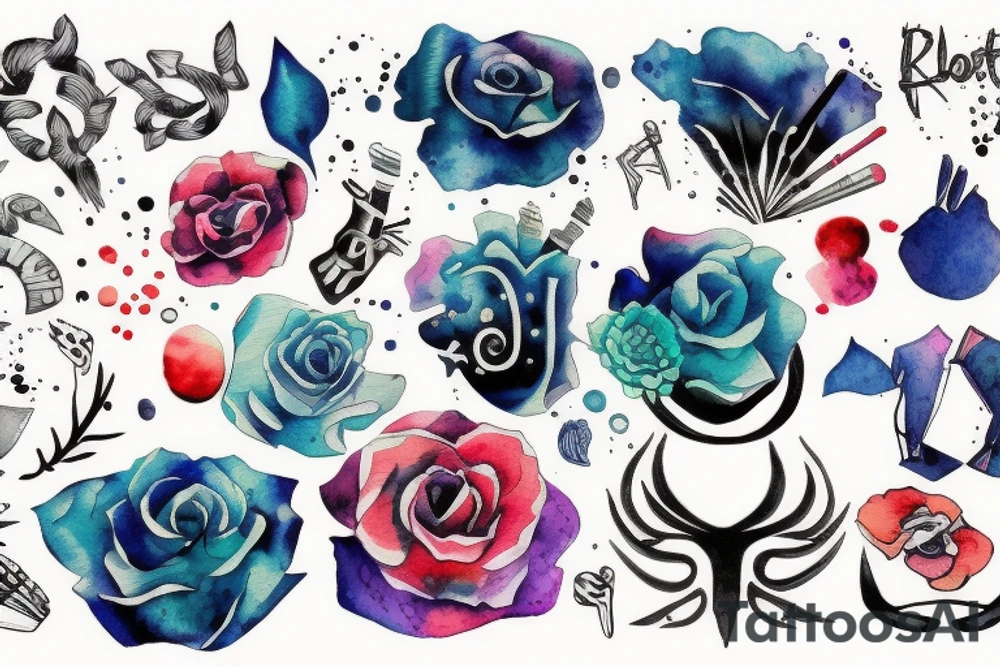blot of paint tattoo idea