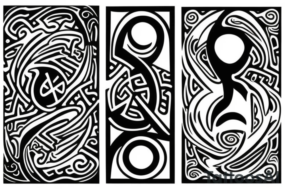 yinyang and peace symbol in one image tattoo idea