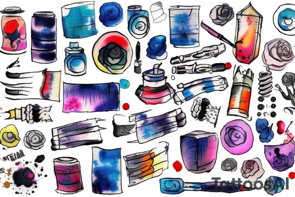 blot of paint tattoo idea