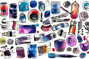 blot of paint tattoo idea