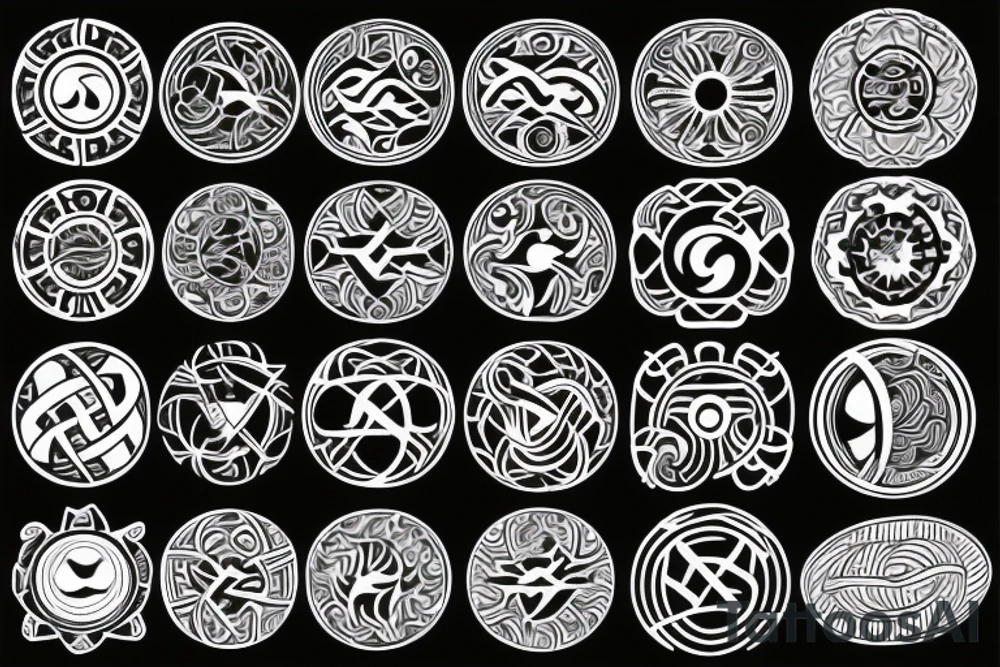 Russian symbol sun with infinity tattoo idea