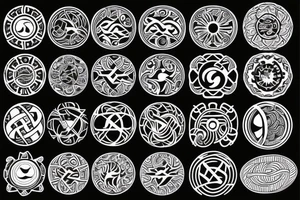 Russian symbol sun with infinity tattoo idea