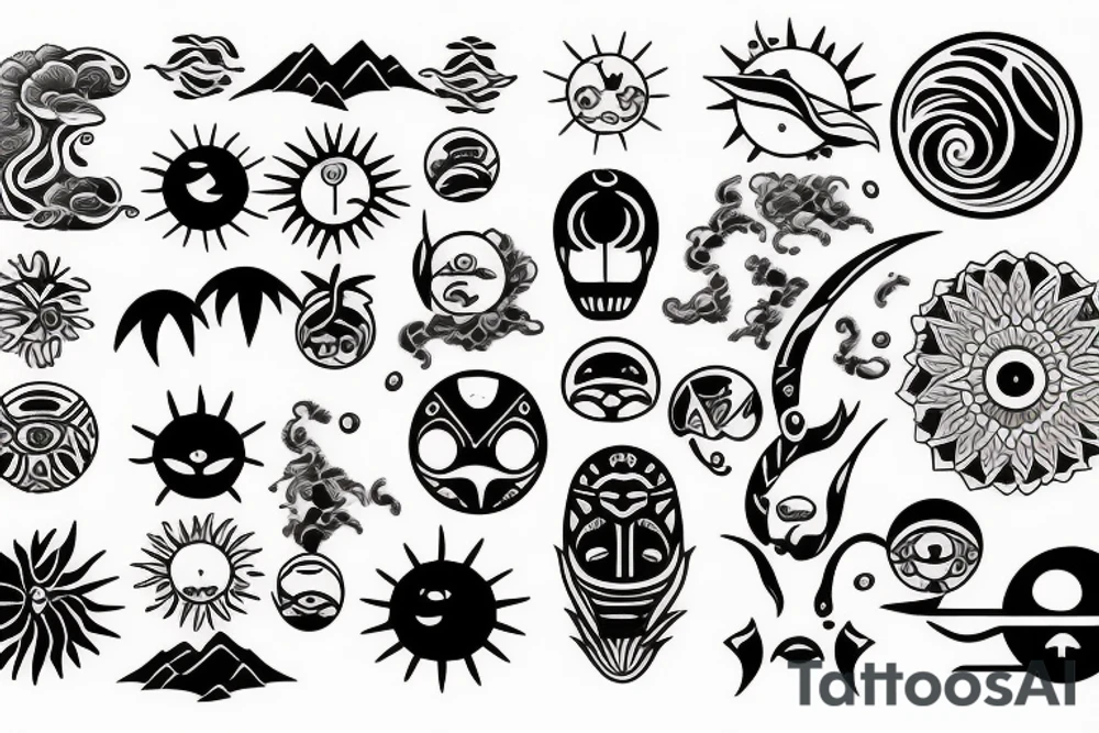 Couple tattoos, Sun and moon tattoo idea