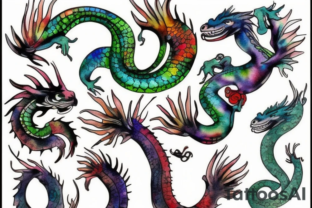 Water dragon tattoo idea