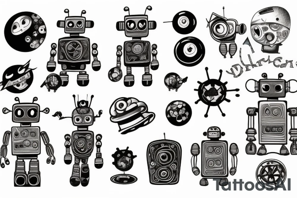 robot tattoo idea