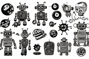 robot tattoo idea