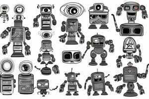 robot tattoo idea