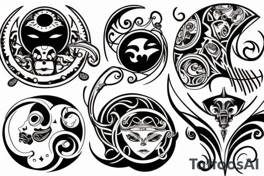 Couple tattoos, Sun and moon tattoo idea