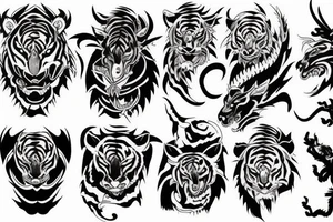Dragon and Tiger tattoo idea