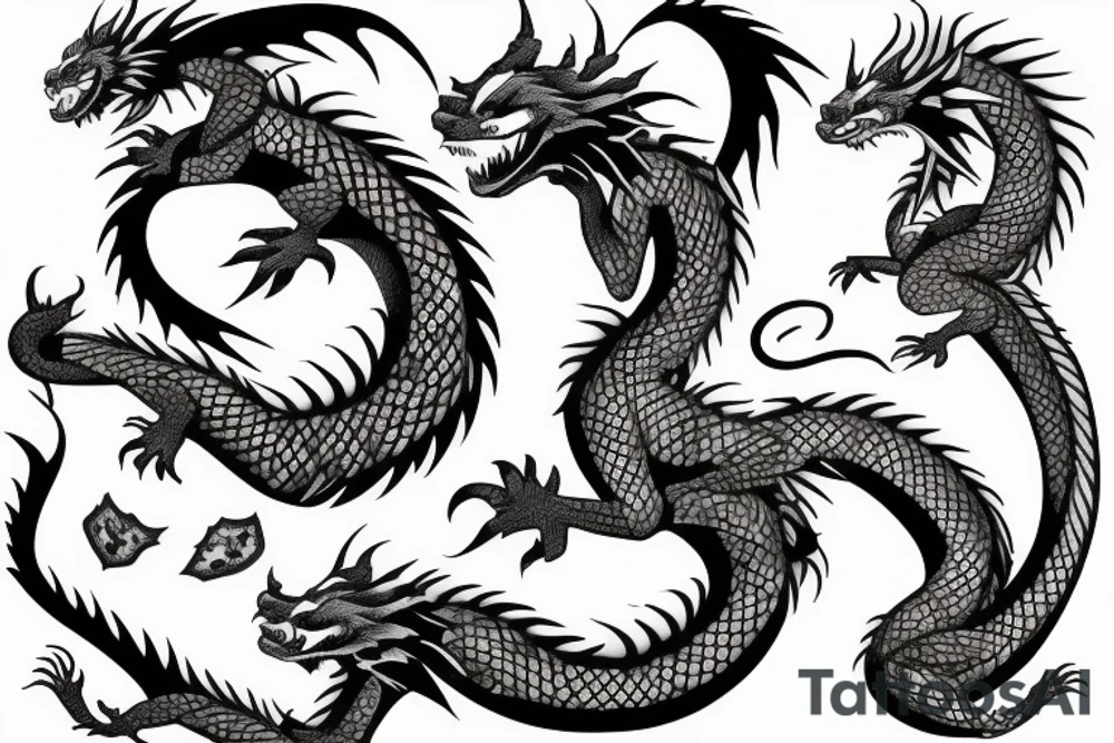 Dragon and Tiger tattoo idea