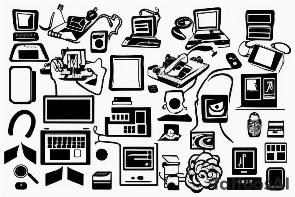 hacker at the computer tattoo idea